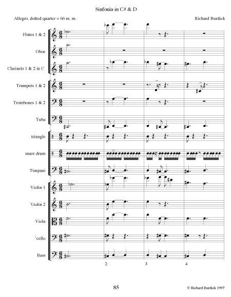 Burdick's Symphony No. 2 M. 4 page 1