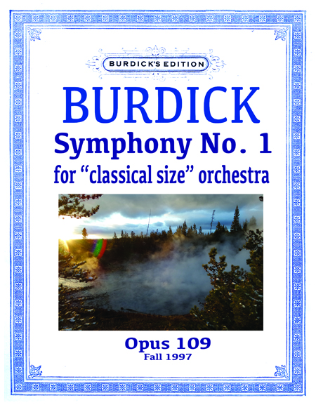 Cover for Burdick's Opus 109