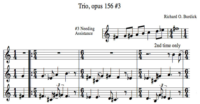 Richard Burdick's Horn Trio's opus 156 No. 3