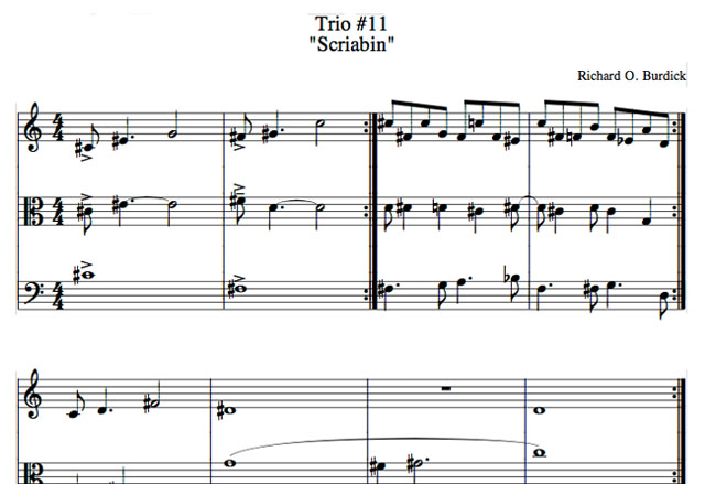Richard Burdick's Horn Trio's opus 156 No. 11