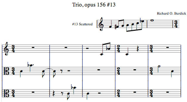 Richard Burdick's Horn Trio's opus 156 No. 13