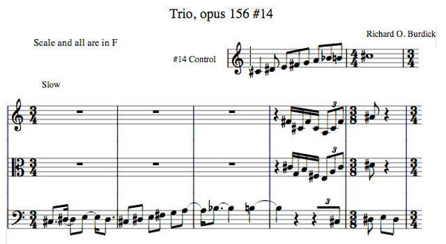 Richard Burdick's Horn Trio's opus 156 No. 14