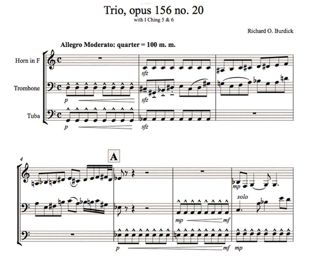 Richard Burdick's Horn Trio's opus 156 No. 20