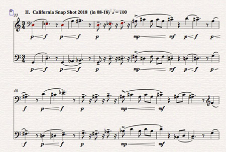 score sample Movement 2 Opus 243 by Richard Burdick