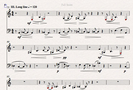 score sample Movement 3 Opus 243 by Richard Burdick