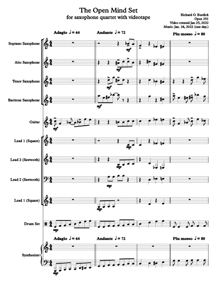 Burdick's Op. 251a page one