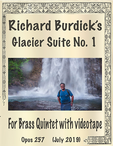 Sheet music cover for RIchard O. Burdick's Glacier Suite No. 1