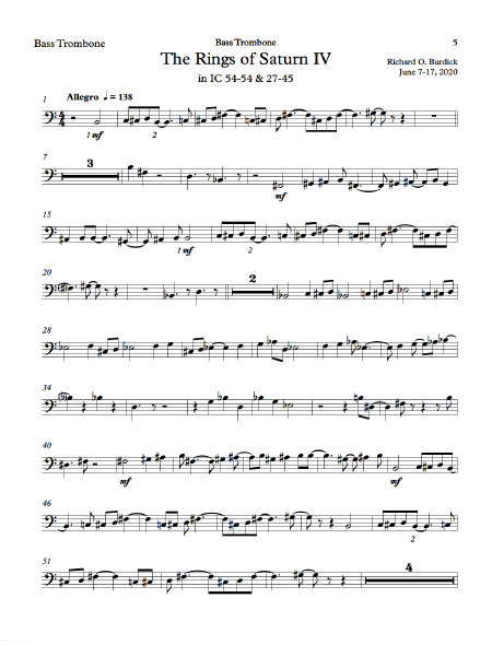 The Rings of Saturn IV - bass trombone page 1