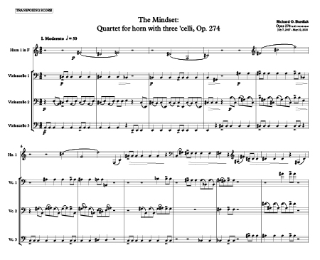 Quartet, Op. 274 m'1 sample page