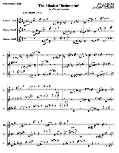 Trio for clarinets, Op. 274 m.1 sample page