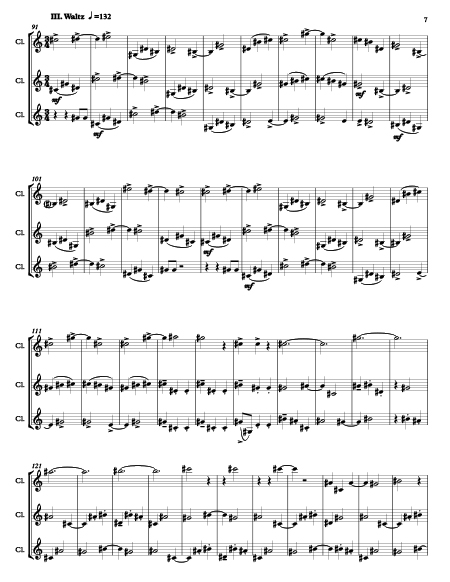 Trio for clarinets, Op. 274 m.1 sample page