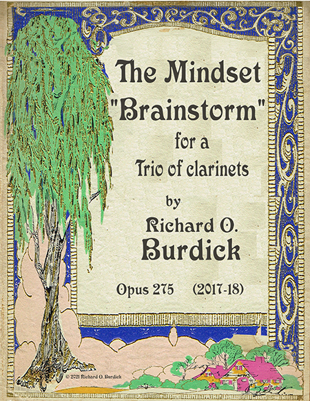 Sheet Music cover for Richard Burdick's clarinet trio, Op. 275