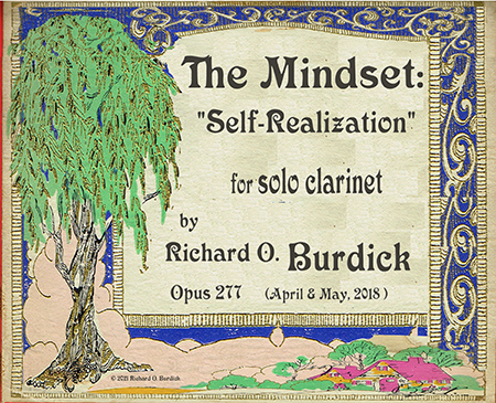 Sheet Music cover of Richard Burdick's solo clarinet work, Op. 277