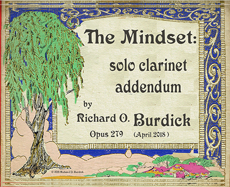 Sheet Music cover for Richard Burdick's OPus 279 solo clarinet