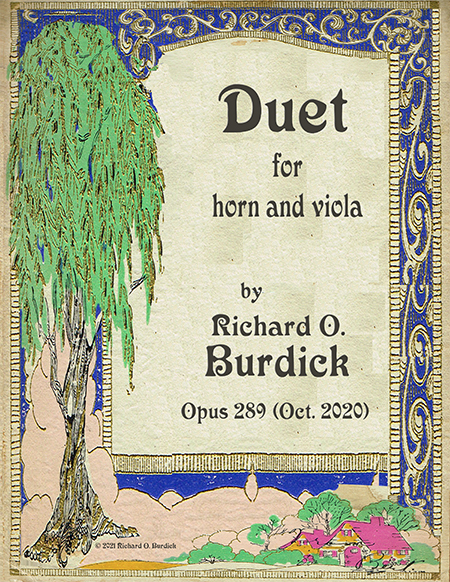 Richard Burdick's Duet for Horn and Viola Sheet Music cover