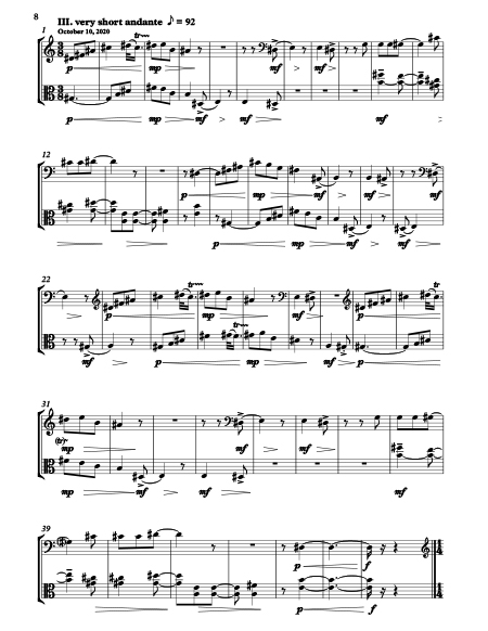 Richard Burdick's Duet for Horn and Viola, Op. 289 Movement 1 page 1