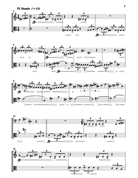 Richard Burdick's Duet for Horn and Viola, Op. 289 Movement 4 page 1