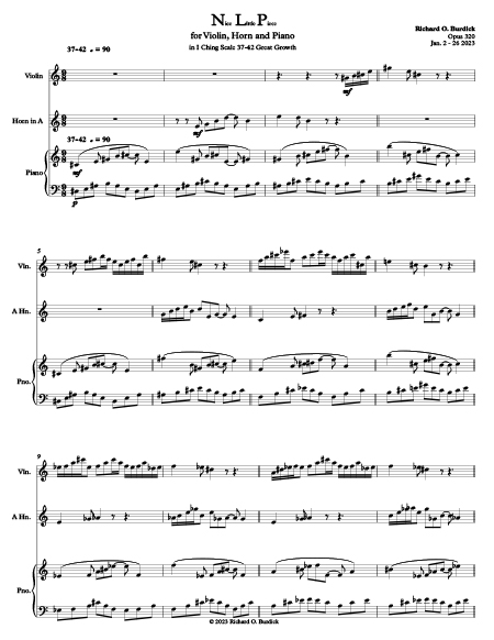 Richard Burdick's Op. 320 score page 1