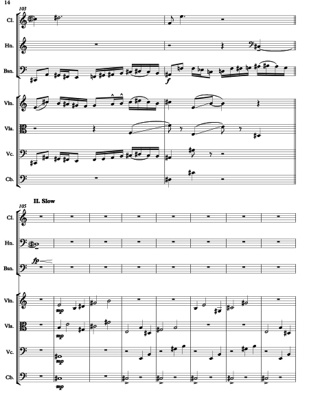 Richard Burdick's composition "Bear Wald Septet". Op. 325 M.2