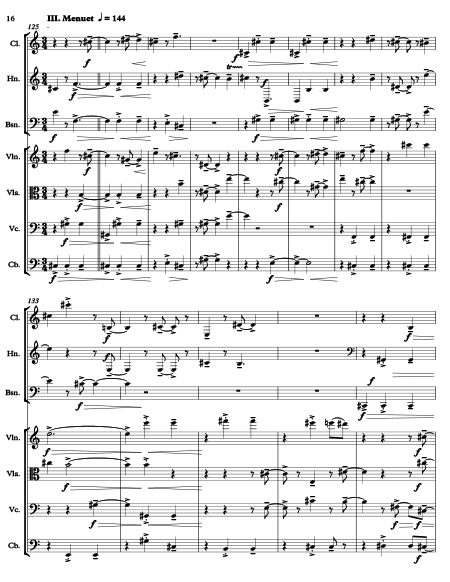 Richard Burdick's composition "Bear Wald Septet". Op. 325 M.3