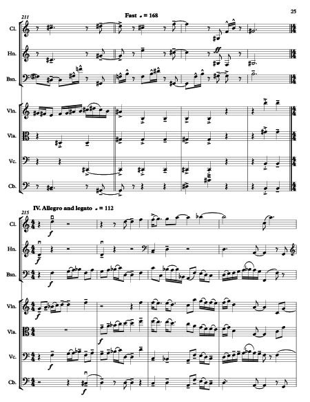Richard Burdick's composition "Bear Wald Septet". Op. 325 M.3