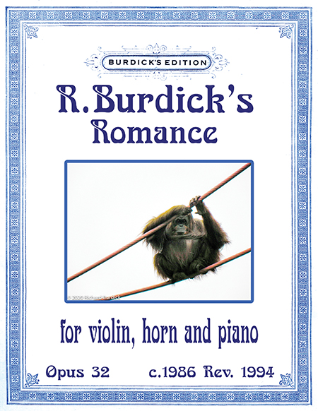 Sheet Music cover for Burdick's Romance, Op. 32