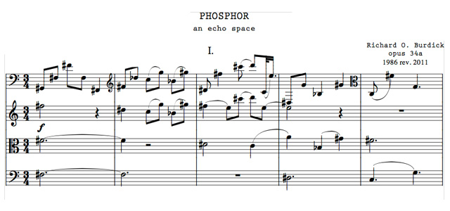 Revised version of Richard Burdick's Phosphor for horn quartet horn sample