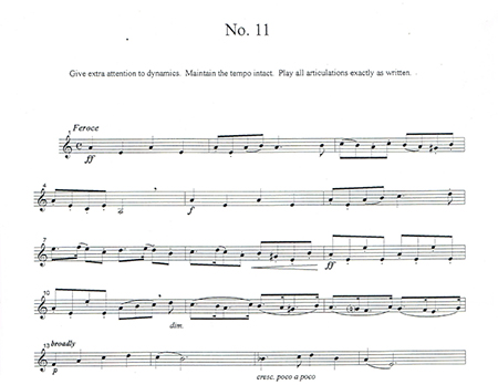 Ron Randall's horn etude No. 11 sample