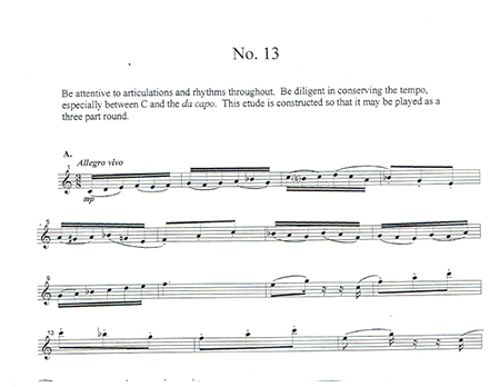 Ron Randall's horn etude No. 13 sample