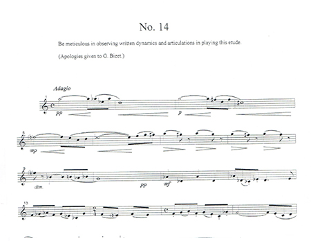 Ron Randall's horn etude No. 14 sample
