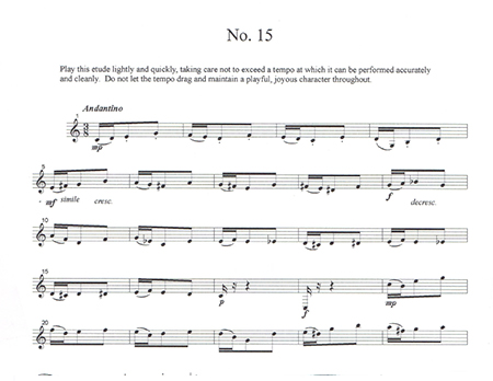 Ron Randall's horn etude No. 15 sample