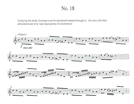 Ron Randall's horn etude No. 18 sample