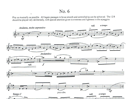 Ron Randall's horn etude No. 6 sample