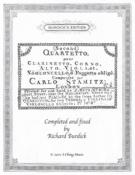 Sheet Music cover of Stamitz