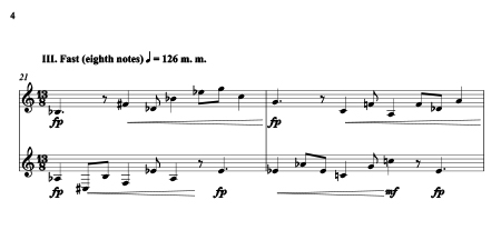 Sheet Music Sample for Richard Burdick's Mandala No. 4 Movement 3