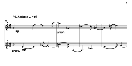 Sheet Music Sample for Richard Burdick's Mandala No. 4 Movement 6