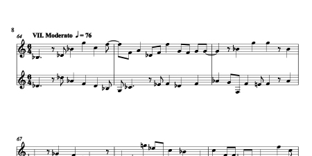 Sheet Music Sample for Richard Burdick's Mandala No. 4 Movement 7