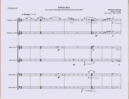 Burdick's Infinite Hex sextet, Op. 271 page 1