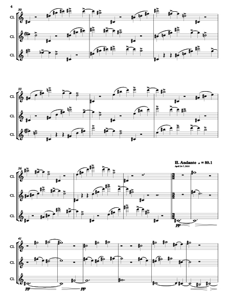 Trio for clarinets, Op. 274 m.1 sample page