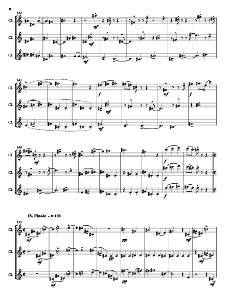 Trio for clarinets, Op. 274 m.1 sample page