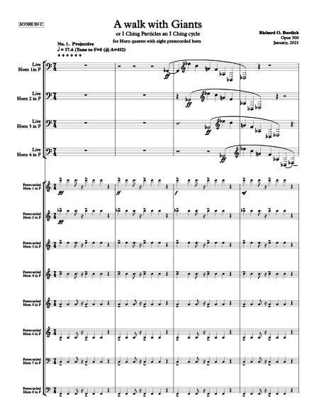 Burdick's A Walk with Giants, Op. 300 score page 1